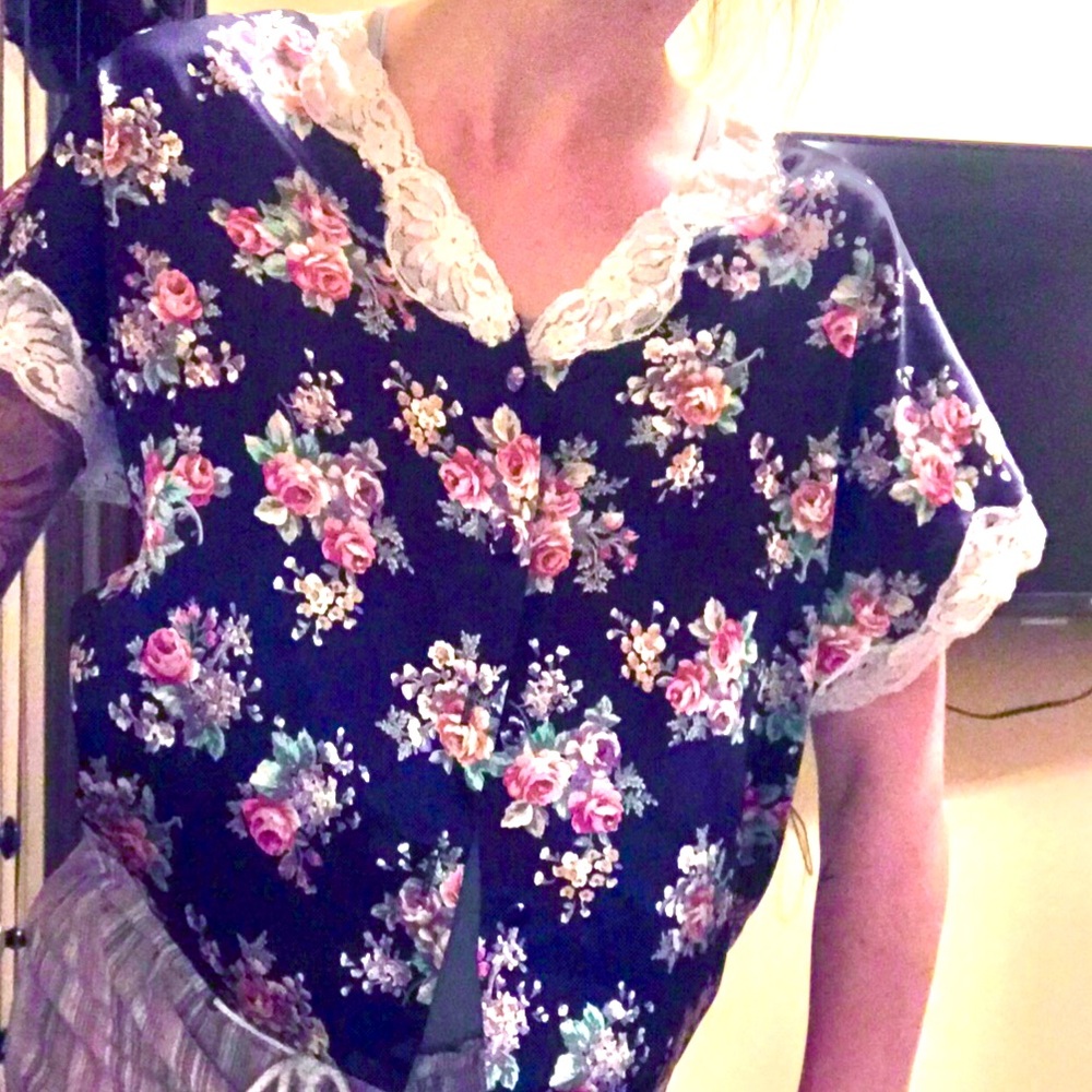 Vintage silk sleep shirt